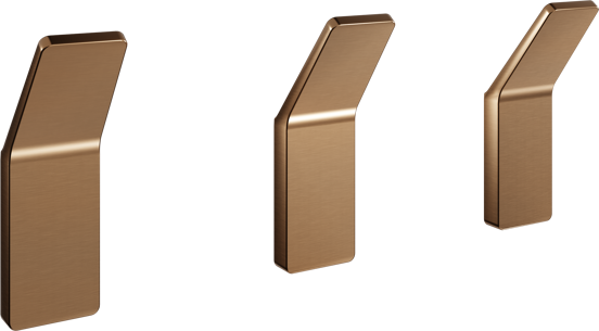 Blaufoss Amo set haakjes 3 stuks Brushed Rosegold