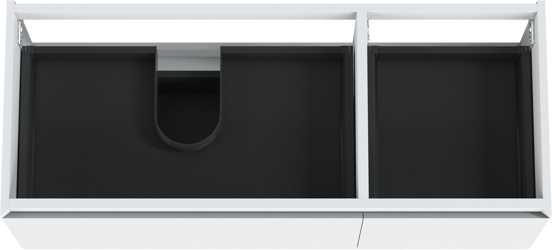 Balmani Idra meuble sous-vasque suspendu 135 x 55 cm asymétrique à gauche blanc mat 4 tiroirs