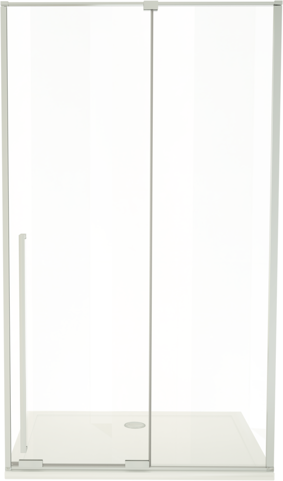 Luca Varess Stilus douche schuifdeur 120 x 200 cm helder glas glanzend chroom profiel