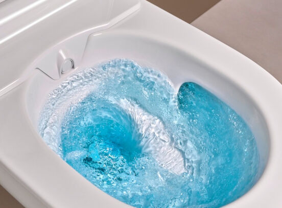 Geberit Aquaclean Alba douche toilet glanzend wit randloos
