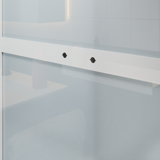 Luca Varess Talan cabine de douche quart de rond avec portes coulissantes 90 x 90 cm verre transparent profil noir mat