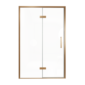 Balmani Senses Design douche draaideur links 140 cm x 210 cm Helder glas, Brushed Rosegold profielen