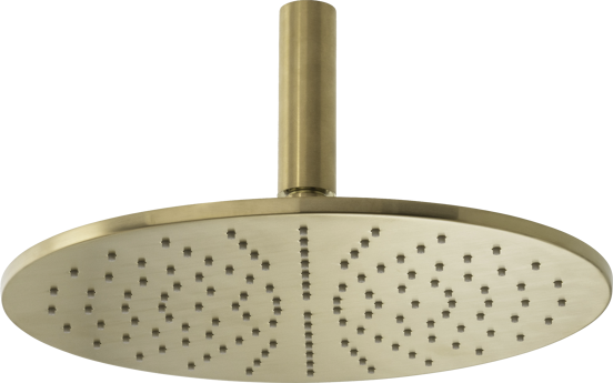 Blaufoss Round 300 Regendusche Duschkopf: Rund, Deckeneinbau, Ø30cm, Brushed Champagne Gold