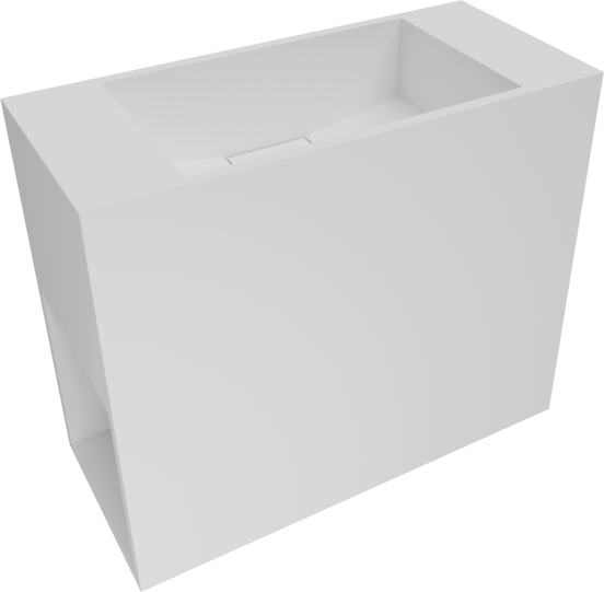 Balmani Style Handwaschbecken: Solid Surface, matt, 45 x 20 cm