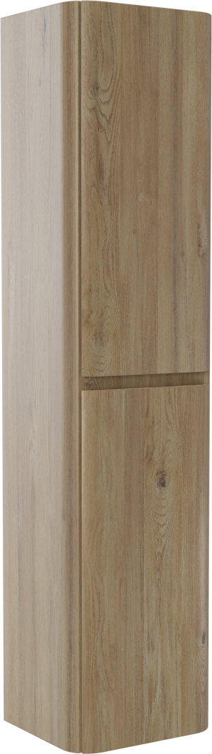 Storke Soft zwevende badkamerkast 40 x 35 x 170 cm ruwe eik