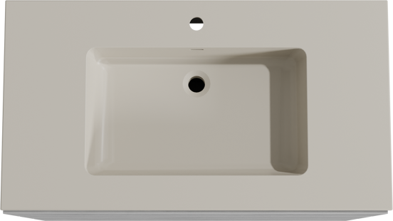 Storke Edge freistehendes Möbelstück Set: 95 x 52 cm, Beton dunkelgrau, mit Diva Einzelwaschtisch, Top Solid Seidengrau