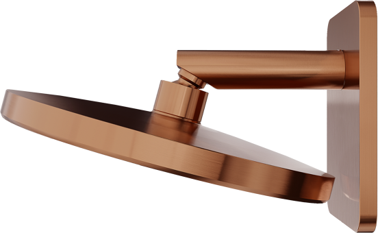Blaufoss Onos 250  hoofddouche rond 25 cm met douchearm  Brushed Rosegold