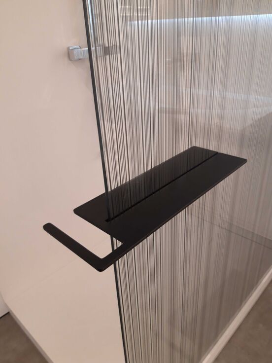 Blaufoss Finn porte-savon pour douche noir mat 44 x 15 cm