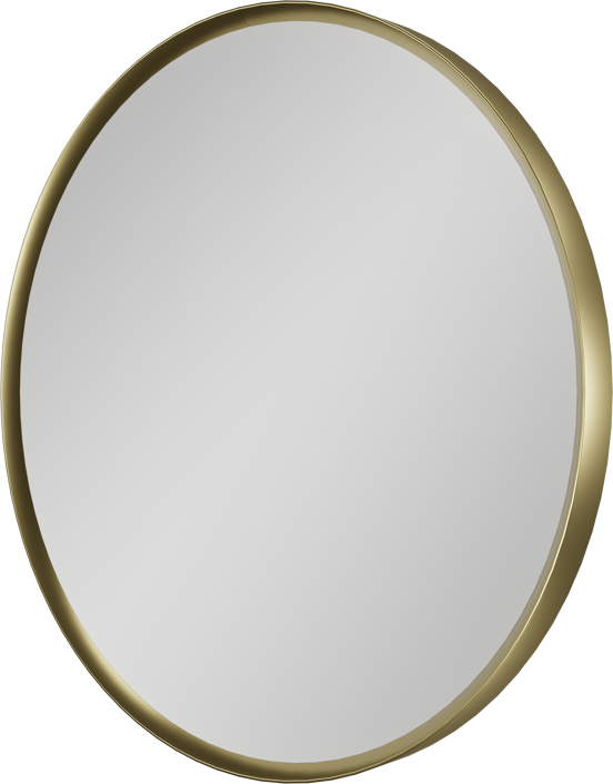 Balmani Auro miroir pour WC rond Brushed Champagne Gold Ø 35 cm