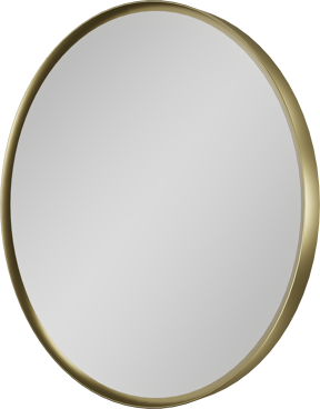 Balmani Auro miroir pour WC rond Brushed Champagne Gold Ø 35 cm