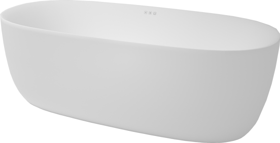 Luca Varess Bolla Whirlpool: Oval, mit Luftdüsen, 180 x 80 cm, Acryl, Weiß matt