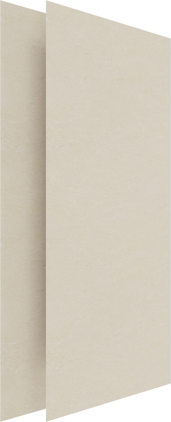 Luca Varess Suite Duschrückwand Set 2 x 120 x 260 cm, SPC, Dizzy cream