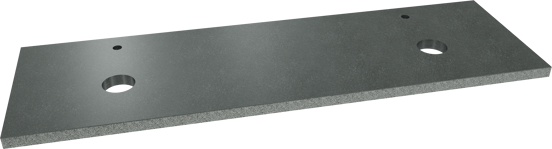 Balmani Rock tablette double pour trois meubles sous-vasque granite doux 180 x 55 cm
