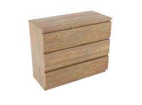 Linie Lado staand badmeubel 100 x 46 cm naturel eiken met Lado enkel of dubbel wastafelblad in melamine naturel eiken