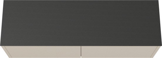 Balmani Eclips meuble salle de bains suspendu 180 x 55 cm Sandbeige avec Stretto tablette simple ou double en Granit noir, Nervure droite symétrique verticale