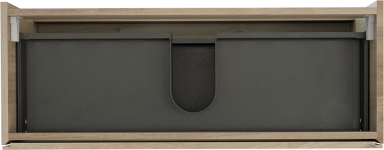 Storke Edge zwevende wastafelonderkast 100 x 40 cm ruwe eik 2 lades