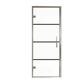 Balmani Senses Design douche draaideur links 90 cm x 210 cm Lined glas, Chroom profielen