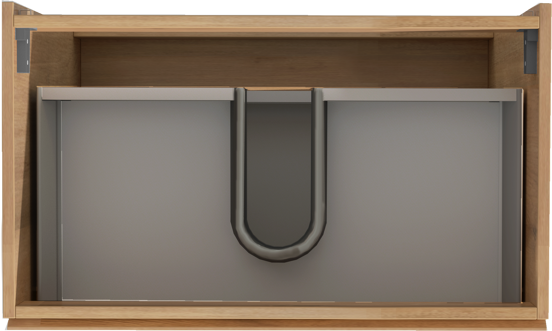 Storke Delta meuble sous-lavabo a poser 80 x 48 cm delta chêne naturel 3 tiroirs