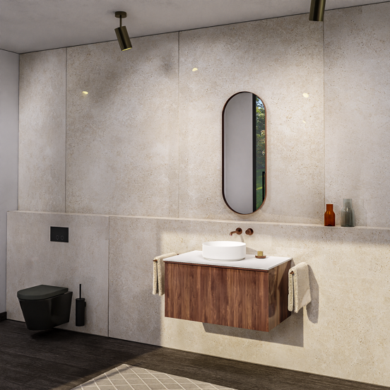 Balmani Giro Oval miroir ovale Brushed RoseGold 42 x 110 cm