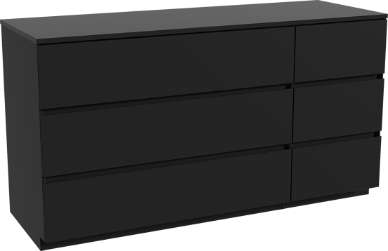 Storke Edge freistehendes Möbelstück Set: 150 x 52 cm, Schwarz matt, mit Panton Einzel- oder Doppel Waschtischplatte, Pulverbeschichtetes MDF Schwarz matt