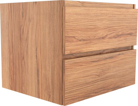 Balmani Lucida zwevende wastafelonderkast 67,5 x 55 cm teak 2 lades