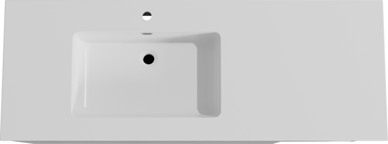 Storke Edge meuble salle de bains suspendu 140 x 52 cm béton gris foncé avec Diva plan vasque asymétrique à gauche en marbre composite blanc brillant