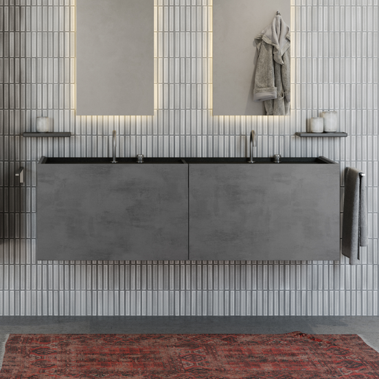 Blaufoss Noma handdoekhouder Brushed CoolMetal 41cm