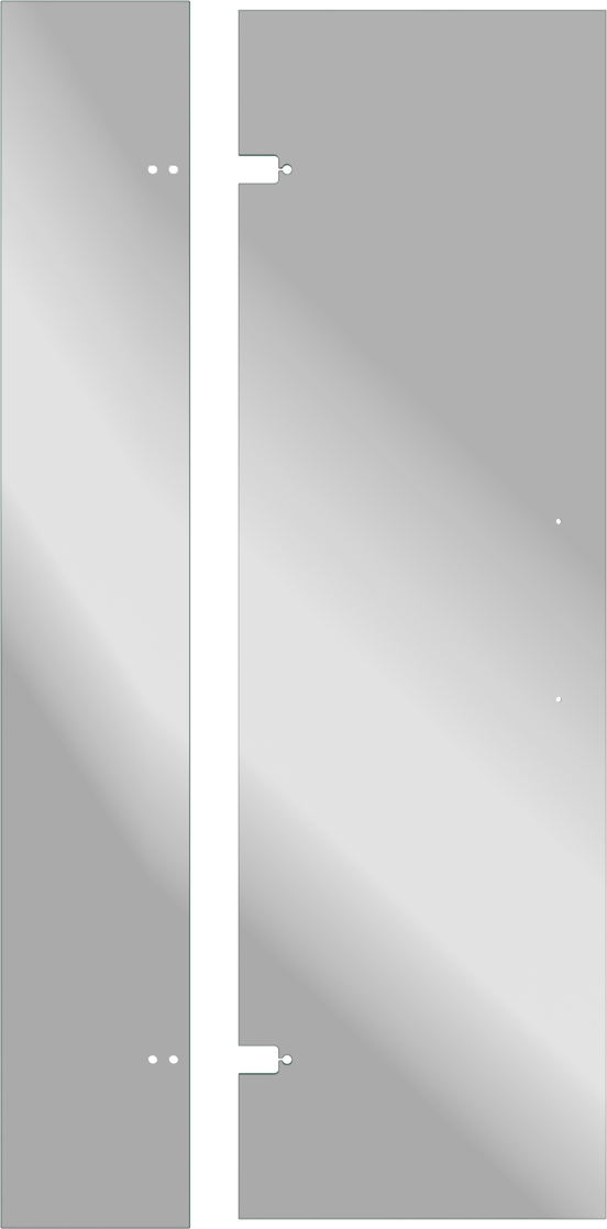 Balmani Senses Design porte pivotante réversible 100 x 210 cm verre Miroir Reflex
