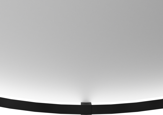 Balmani Secret Black ovaal badkamerspiegel zwart 45 x 120 cm met spiegelverlichting en anti-damp