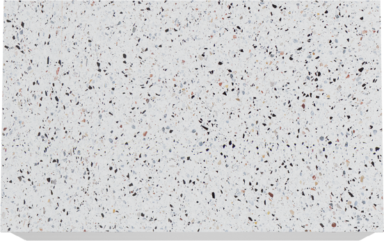 Balmani Mitra zwevend badkamermeubel 90 x 55 cm mat wit met Stretto enkel tablet in mat wit/zwart terrazzo