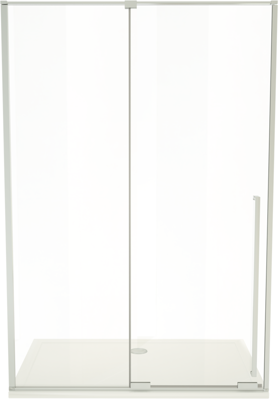 Luca Varess Stilus douche schuifdeur 140 x 200 cm helder glas glanzend chroom profiel