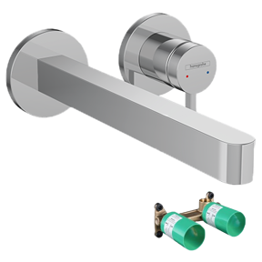 Hansgrohe Finoris Inbouw wastafelkraan chroom incl. inbouwelement