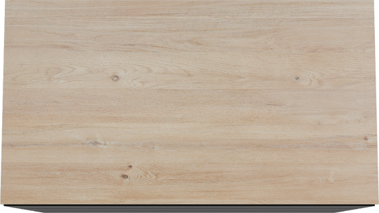 Storke Edge staand badkamermeubel 95 x 52 cm mat zwart met Panton enkel tablet in melamine ruwe eik