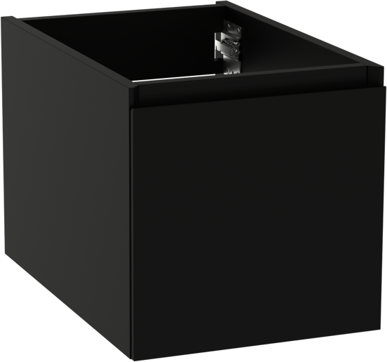 Storke Edge zwevende wastafelonderkast 35 x 52 cm mat zwart 1 lade