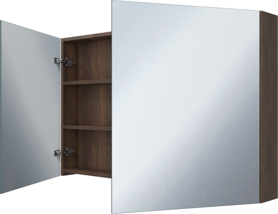 Storke Reflecta spiegelkast 120 x 75 cm notelaar