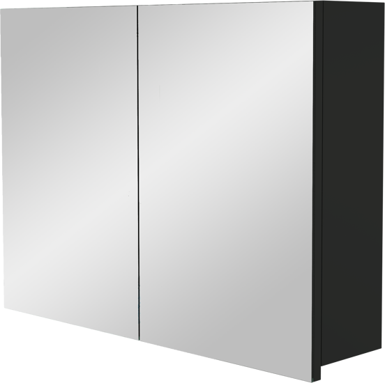 Storke Beta spiegelkast 80 x 60 cm mat zwart