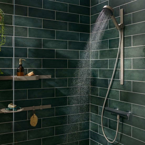 Hansgrohe Pulsify Planet Edition Select 105 Handdouche 3 straalsoorten Sand mat