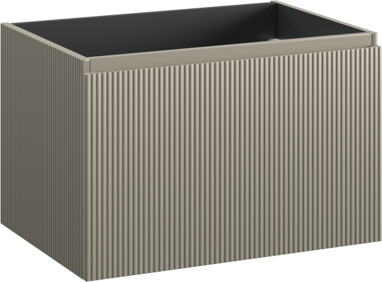 Storke Ribs zwevende wastafelonderkast 75 x 52 cm zijdegrijs 2 lades