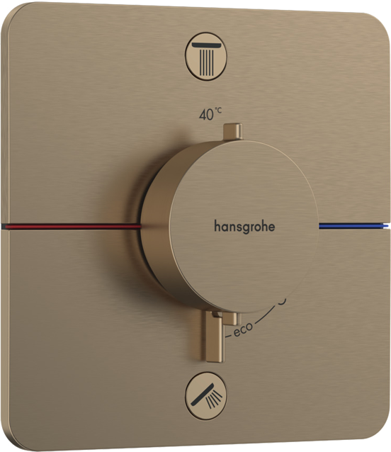 Hansgrohe Showerselect Comfort Q thermostat encastrable 2 sorties brushed bronze