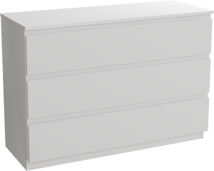 Linie Lado staand badkamermeubel 120 x 46 cm mat wit met Lado dubbel tablet in composietmarmer mat wit