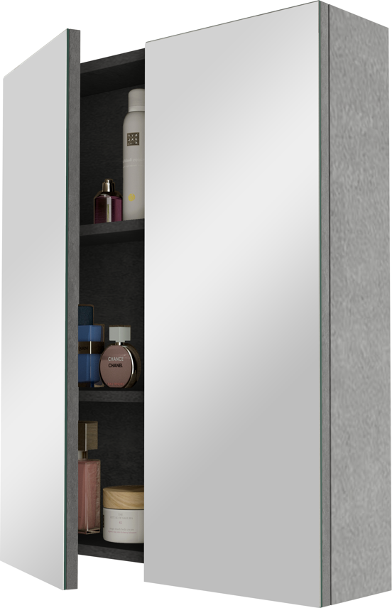 Linie Montro armoire de toilette 60 x 75 cm béton gris foncé