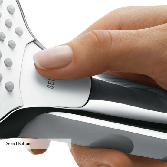 Hansgrohe Croma Select S Ecosmart douchette 1 fonction de jet chrome et blanc brillants