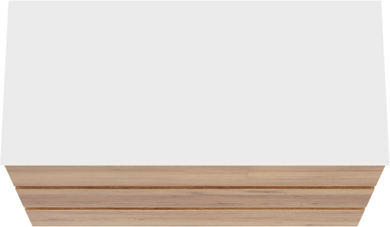 Balmani Lucida meuble salle de bains à poser 120 x 55 cm teck avec Stretto tablette simple ou double en solid surface blanc mat