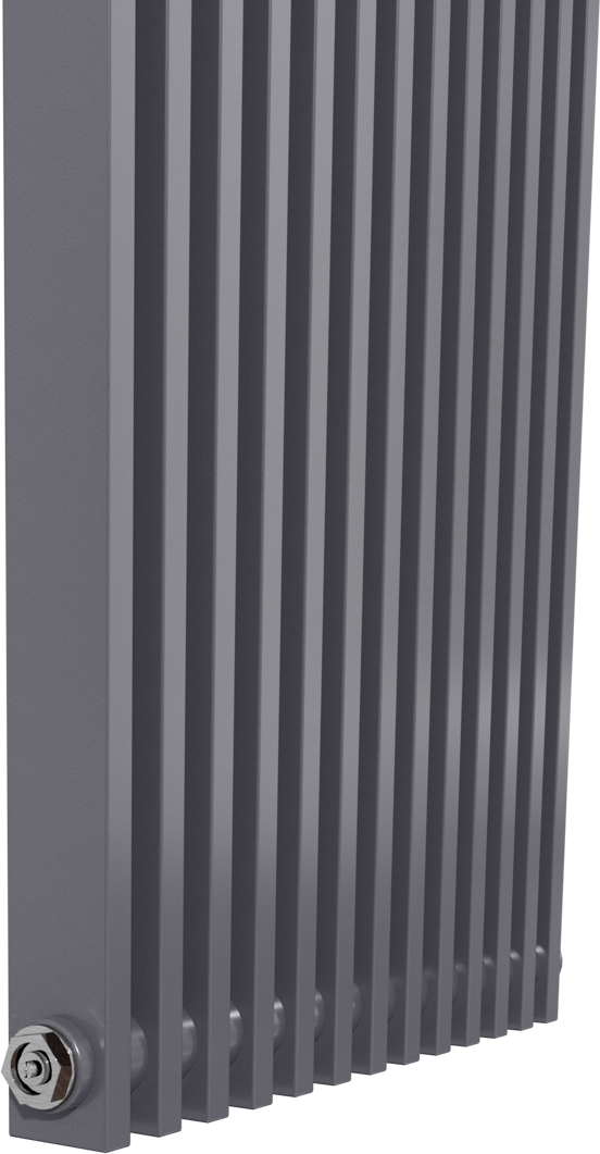 Vipera Corrason einzelner Badheizkörper, 40 x 180 cm, Zentralheizung, grau anthrazit, Seitenanschluss, 1.339W