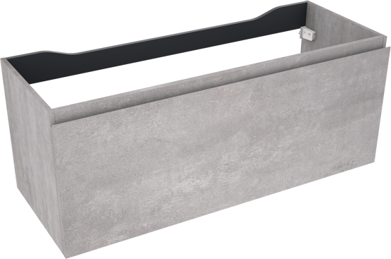 Linie Lado meuble sous-vasque suspendu 120 x 46 cm béton gris foncé 1 tiroir