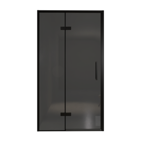 Balmani Senses Design douche draaideur links 120 cm x 210 cm Rookglas, Zwarte profielen