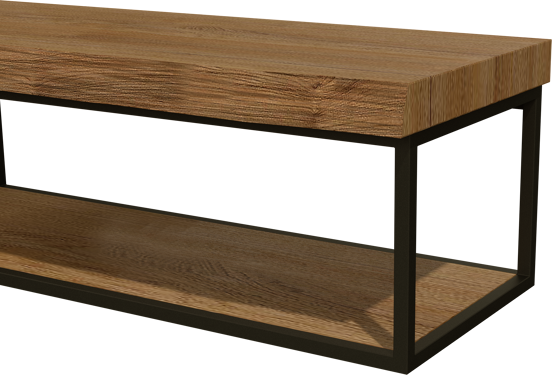 Balmani Life Edge Mini fonteintje 55 x 22,5 cm teakhout met zwarte frame