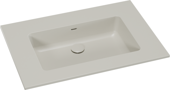 Storke Diva plan simple top solid soie grise matte 75 x 52 cm