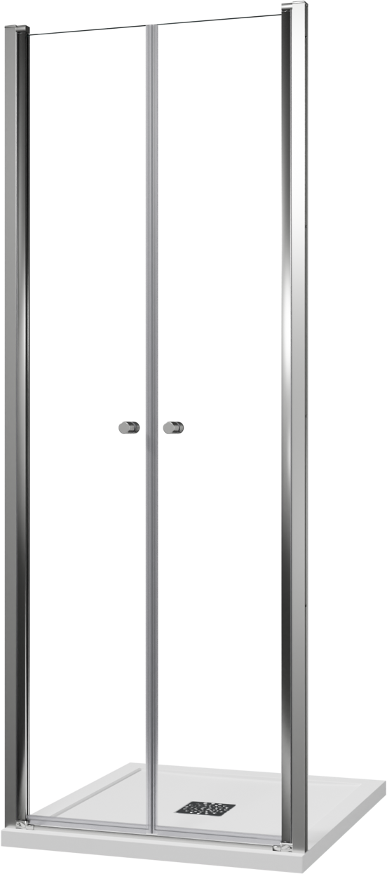 Luca Varess Kuresa douche pendeldeur 80 x 200 cm helder glas glans chroom profiel