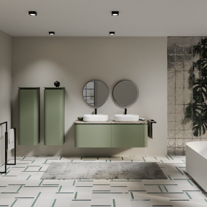 Balmani Moon meuble salle de bains avec tablette pour vasques Moon